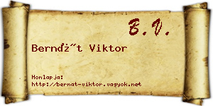 Bernát Viktor névjegykártya